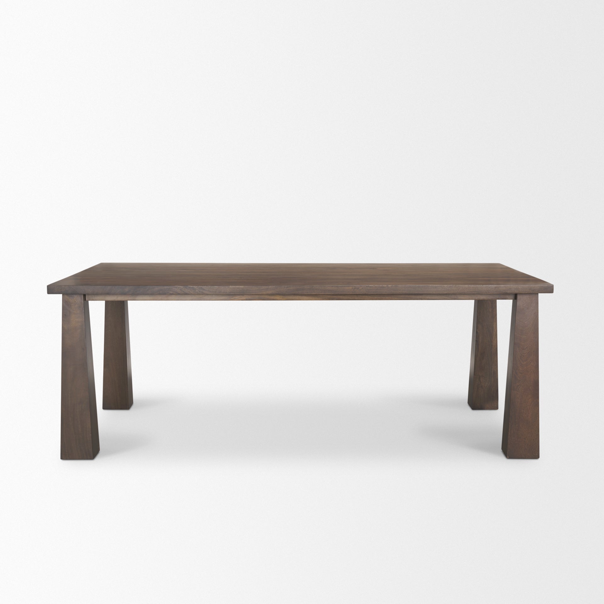 Mercana Wolcott Rectangular Dark Brown Solid Wood Dining Table