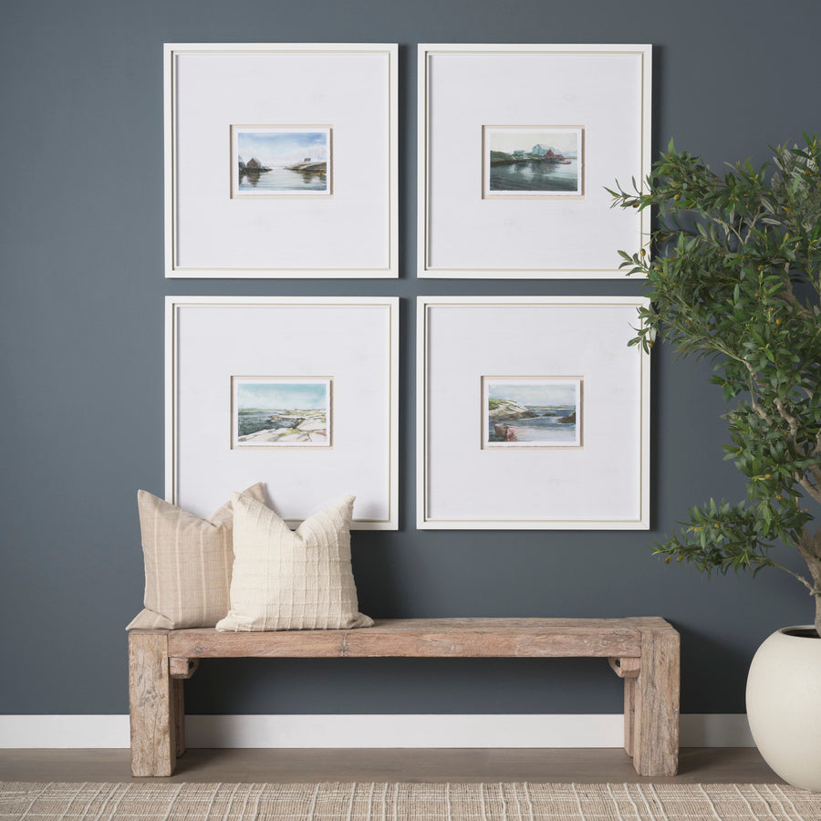 Mercana McArthur Whitewash Reclaimed Wood Bench