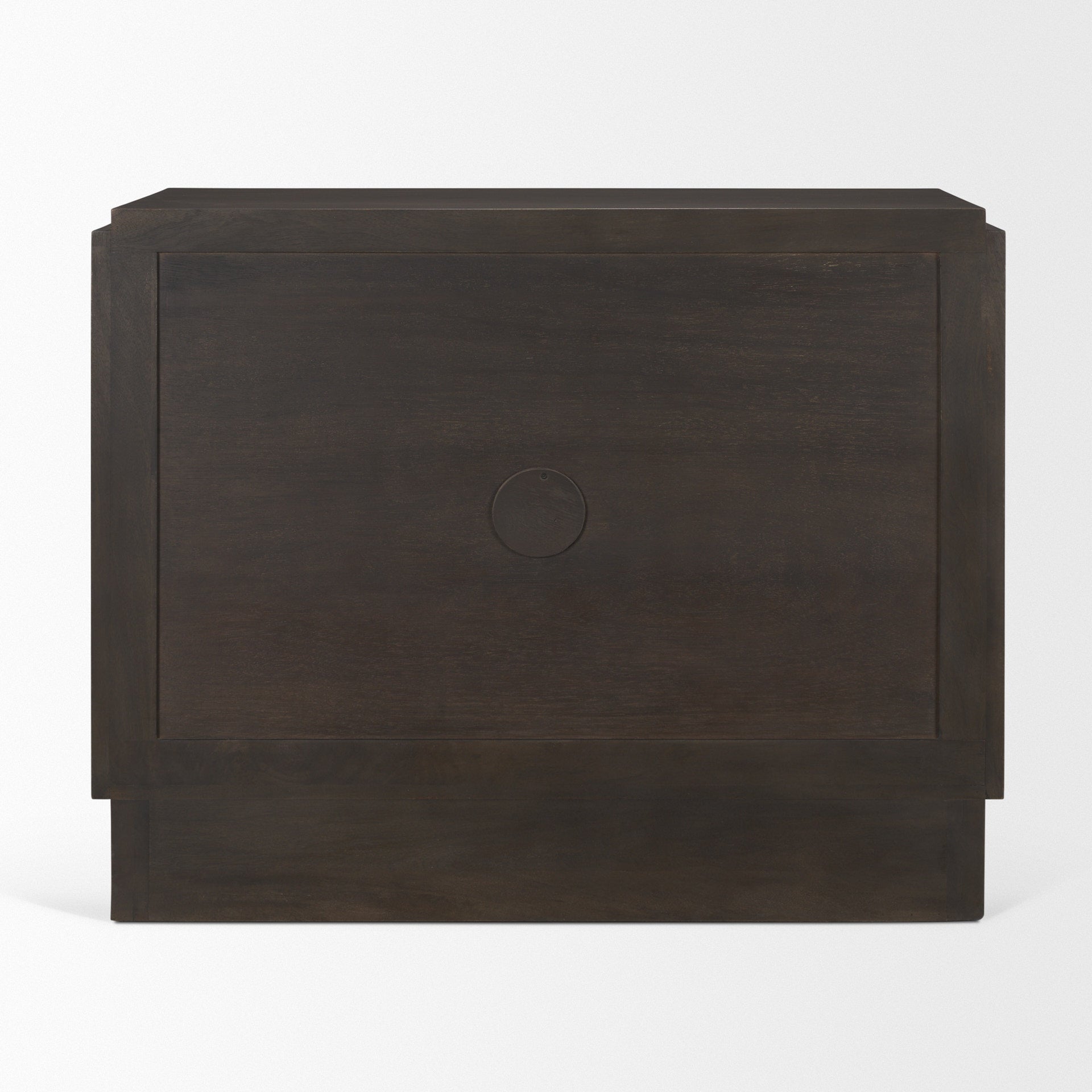 Mercana Wagner Dark Brown Wood With Arched Design Accent Cabinet