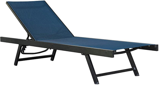 Vivere Urban Sun Lounger - Aluminum (Navy Steel)