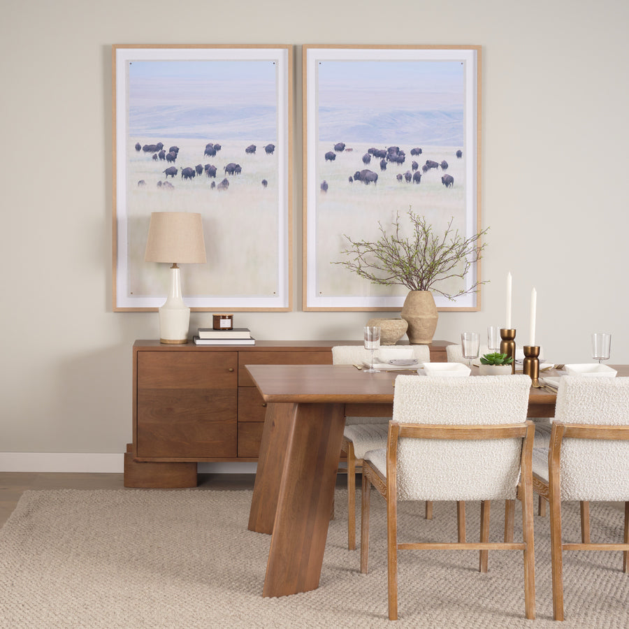Mercana Jonan Solid Dark Brown Mango Wood Rectangular Dining Table