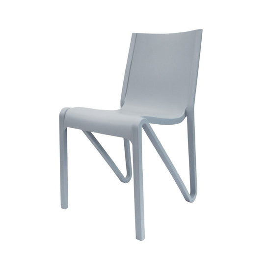 Lagoon Toppy Stackable Modern V Dinning Chair - Cool Grey/Dark Grey/White 4 pcs Set