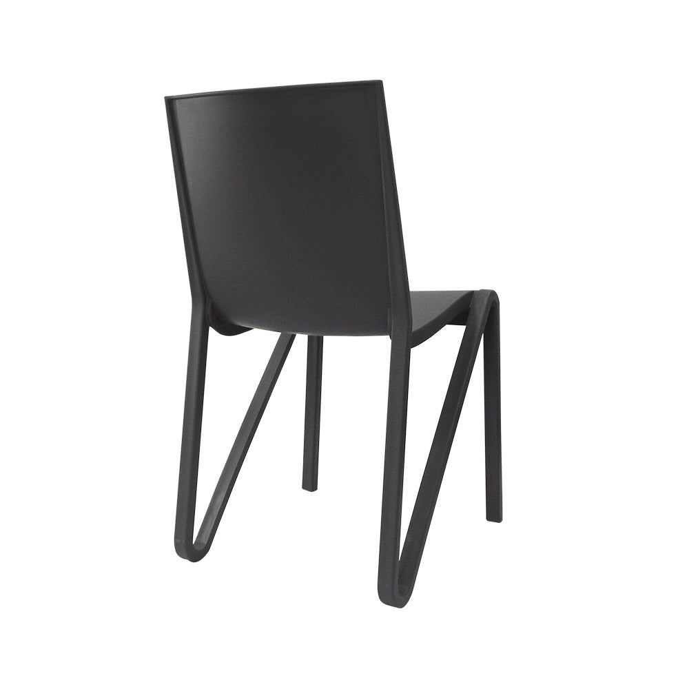 Lagoon Toppy Stackable Modern V Dinning Chair - Cool Grey/Dark Grey/White 4 pcs Set