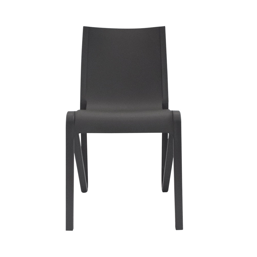 Lagoon Toppy Stackable Modern V Dinning Chair - Cool Grey/Dark Grey/White 4 pcs Set