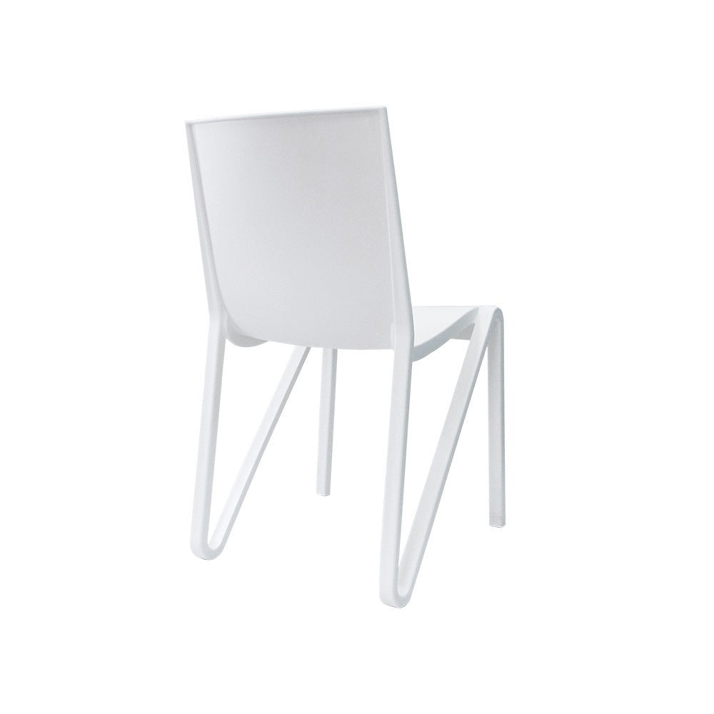 Lagoon Toppy Stackable Modern V Dinning Chair - Cool Grey/Dark Grey/White 4 pcs Set