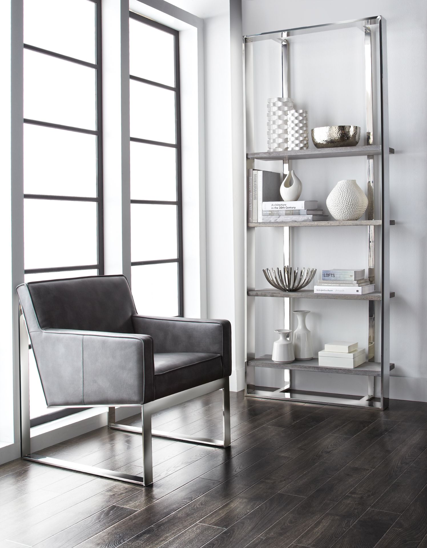 Sunpan Sheldon Lounge Chair - Cantina Magnetite