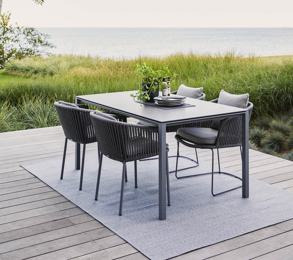 Cane-Line Pure Dining Table Base - 59.1"x35.5" - Sonnet Commercial