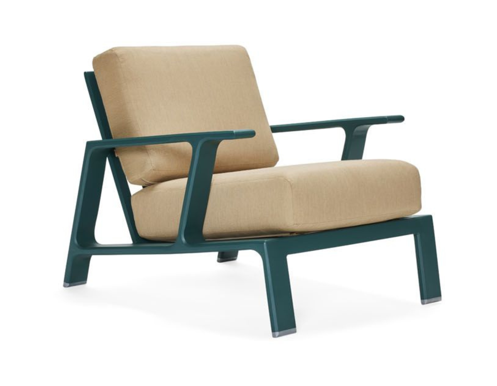 Woodard Elevation Lounge Chair, Aged Teak, Beach Bum Creamsicle (Grade A), Grade A Fabric, Garden Chairs, Lounge Chairs, Elevation, Aluminum, Fabric, Lounge Chairs, Square, Outdoor