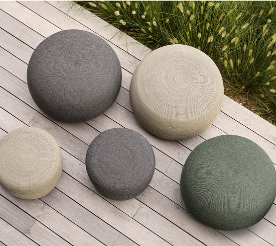 Cane-Line Soft Rope Circle Footstool Small - Conic