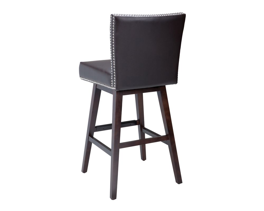 Sunpan Vintage Swivel Barstool - Brown/Black/Castillo Cream/Coal Black/Grey/Overcast Grey