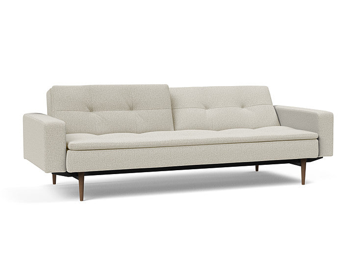 Innovation Living Dublexo Sofa With Arms in Dark Wood/Stainless Steel