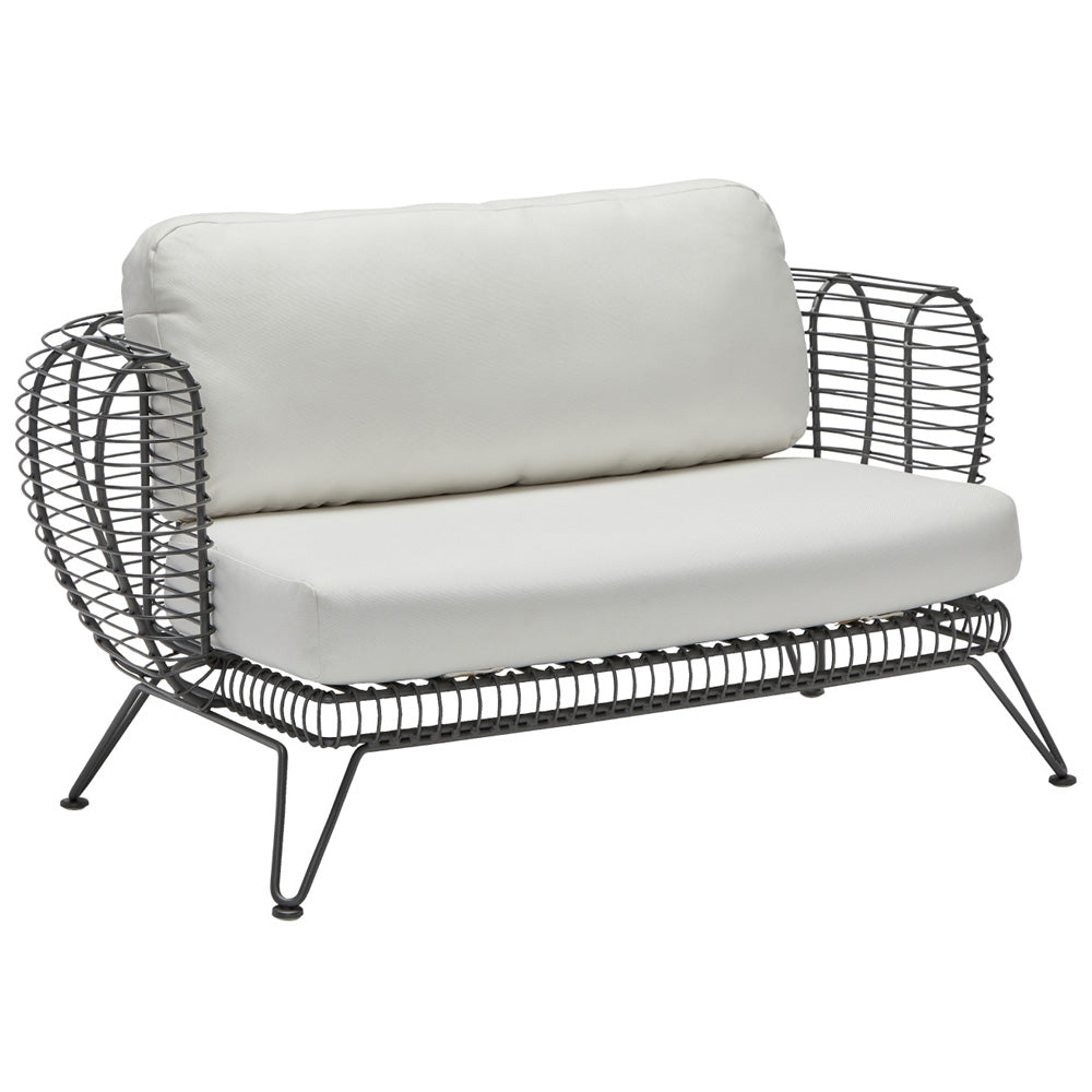 Woodard Latitude Love Seat, Aged Teak, Beach Bum Creamsicle (Grade A), Grade A Fabric, Garden Chairs, Loveseat, Latitude, Iron, Loveseats, Curved, Outdoor