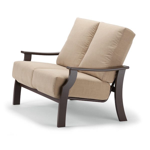 Telescope Casual St. Catherine Marine Grade Polymer Deep Cushion Two-Seat Loveseat, Snow, Grade A - Red, Loveseat, Cushion, St. Catherine, Aluminum, Polymer, 4 Legs, Outdoor