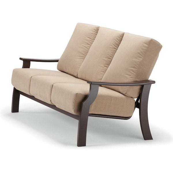 Telescope Casual St. Catherine Marine Grade Polymer Deep Cushion Three-Seat Sofa, Storm, Red, Sofa, Cushion, St. Catherine, Aluminum, Polymer, 4 Legs, Outdoor