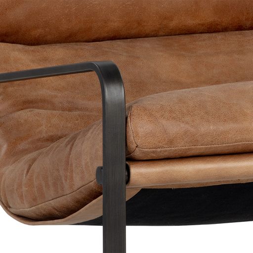 Sunpan Zancor Lounge Chair - Tan Leather