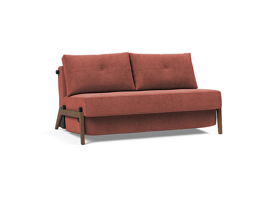 Innovation Living Cubed Full Size Sofa Bed With Dark Wood Legs