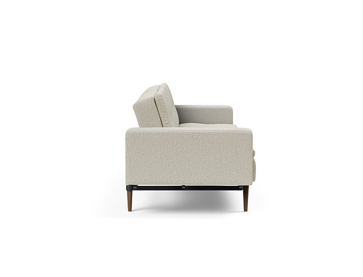 Innovation Living Dublexo Sofa With Arms in Dark Wood/Stainless Steel