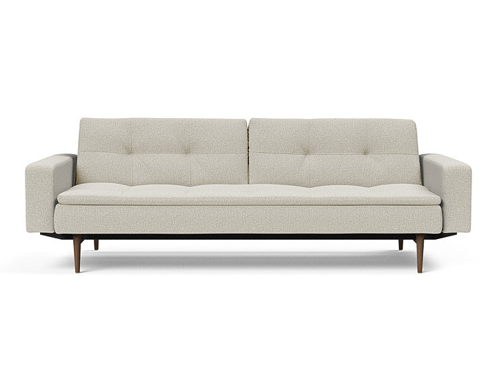 Innovation Living Dublexo Sofa With Arms in Dark Wood/Stainless Steel