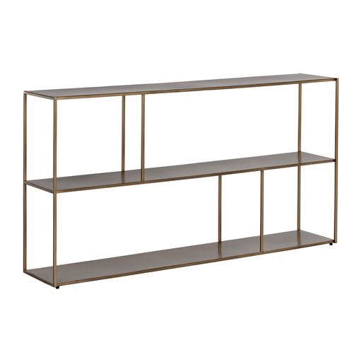 Sunpan Eiffel Low Bookcase Antique Brass in Small / Medium / Large