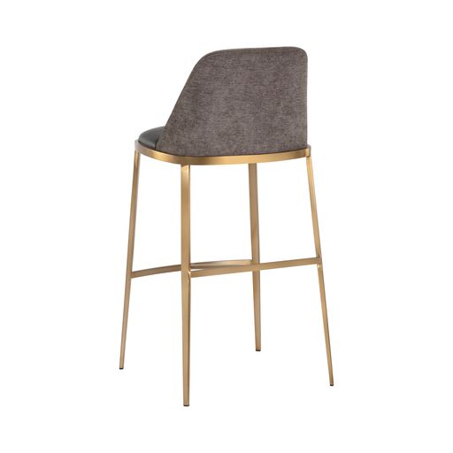 Sunpan Dover Barstool in Bravo Portabella-Sparrow Grey / Napa Stone-Polo Club Stone