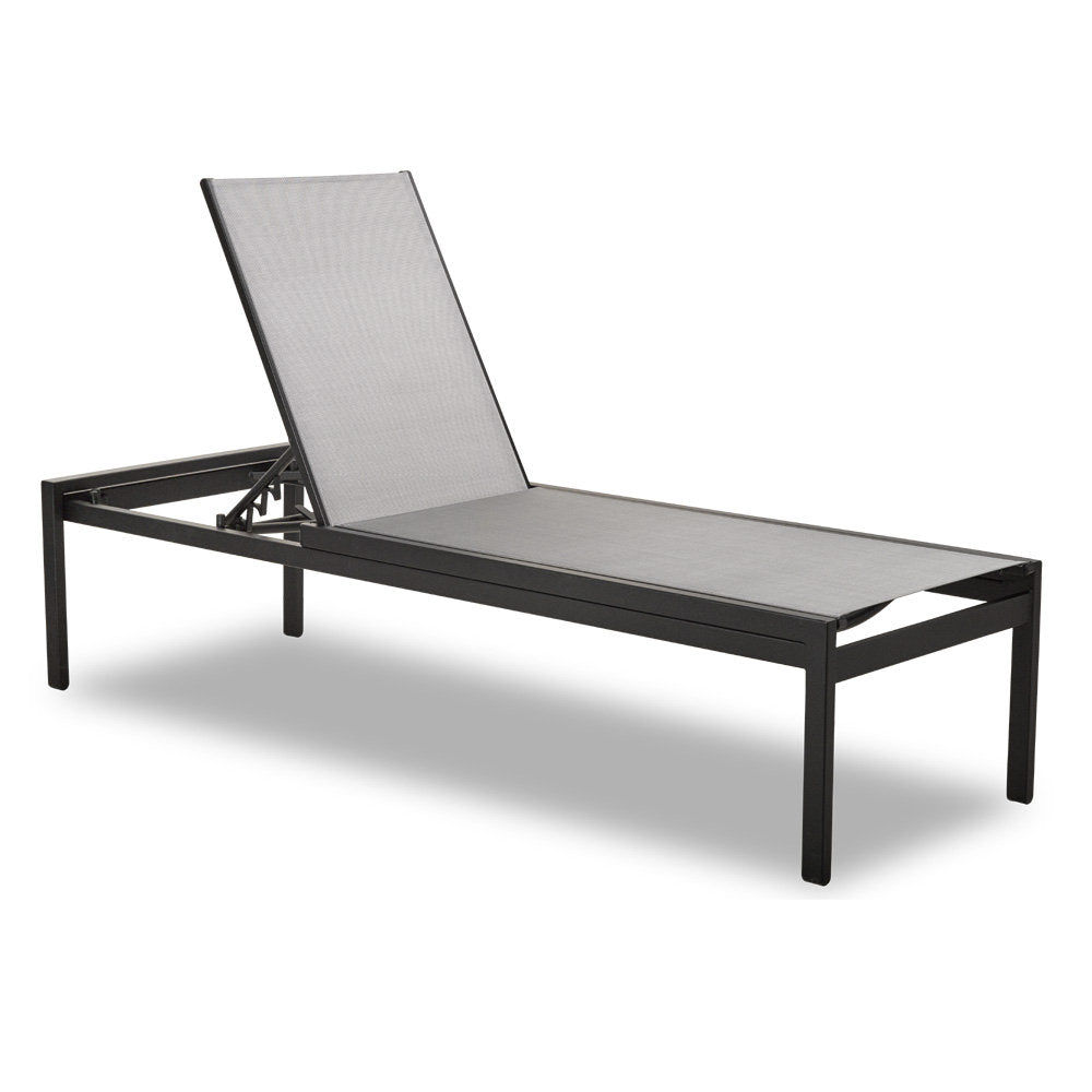 Telescope Casual Kendall Sling High Bed Armless 18" Stacking Chaise, Textured White, Red, Chaises, Sling, Kendall, Aluminum, Polymer, Square, 4 Legs, Outdoor