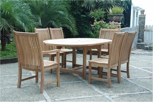 Anderson Teak Chicago 7-Piece Oval Extension Dining Set