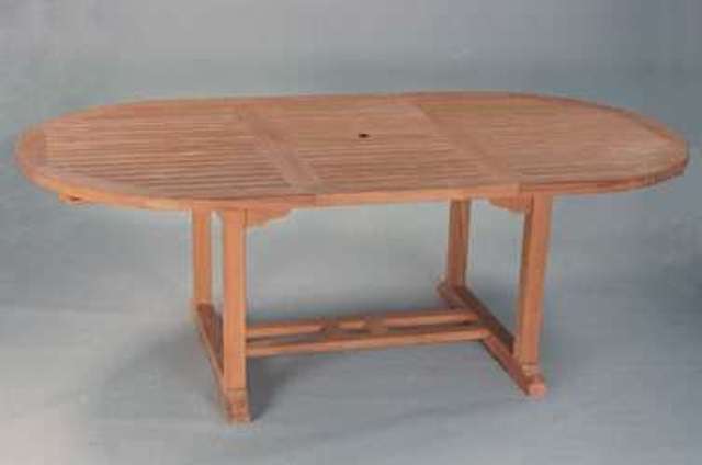 Anderson Teak Bahama 87-inch Oval Extension Table Extra Thick Wood