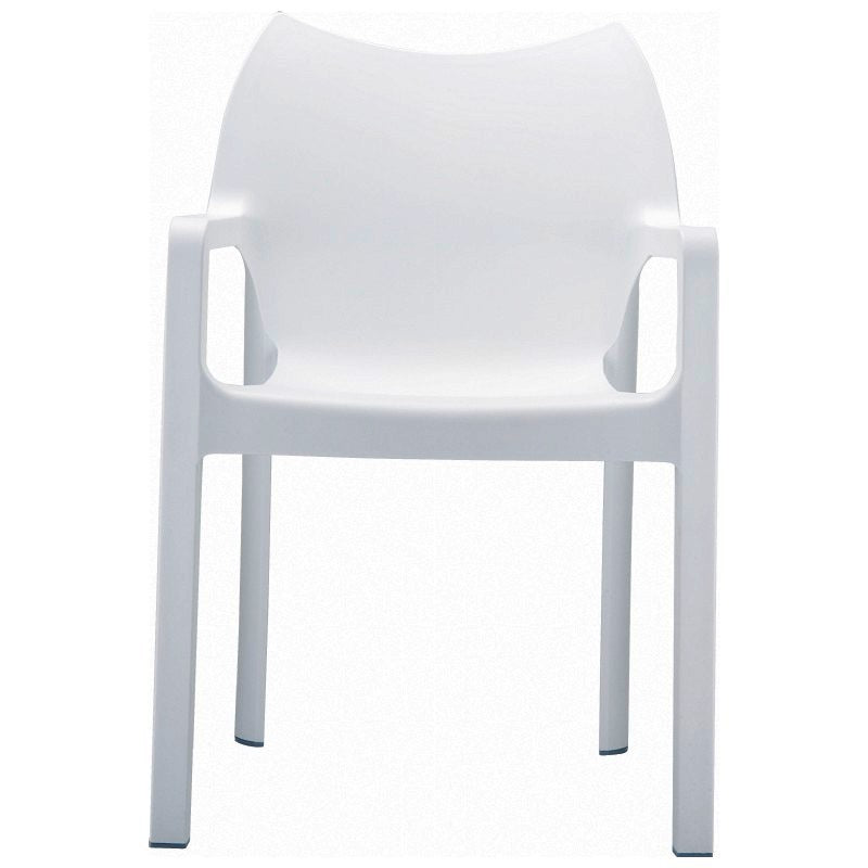 Compamia Diva Resin Outdoor Dining Arm Chair White - Set of 2