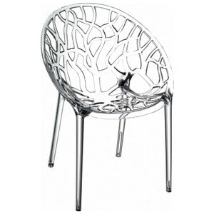 Compamia Crystal Polycarbonate Modern Dining Chair Transparent - Set of 2