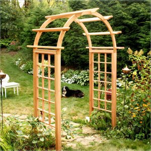 Creekvine Designs Cedar Arched Arbor - 60-Inch Opening