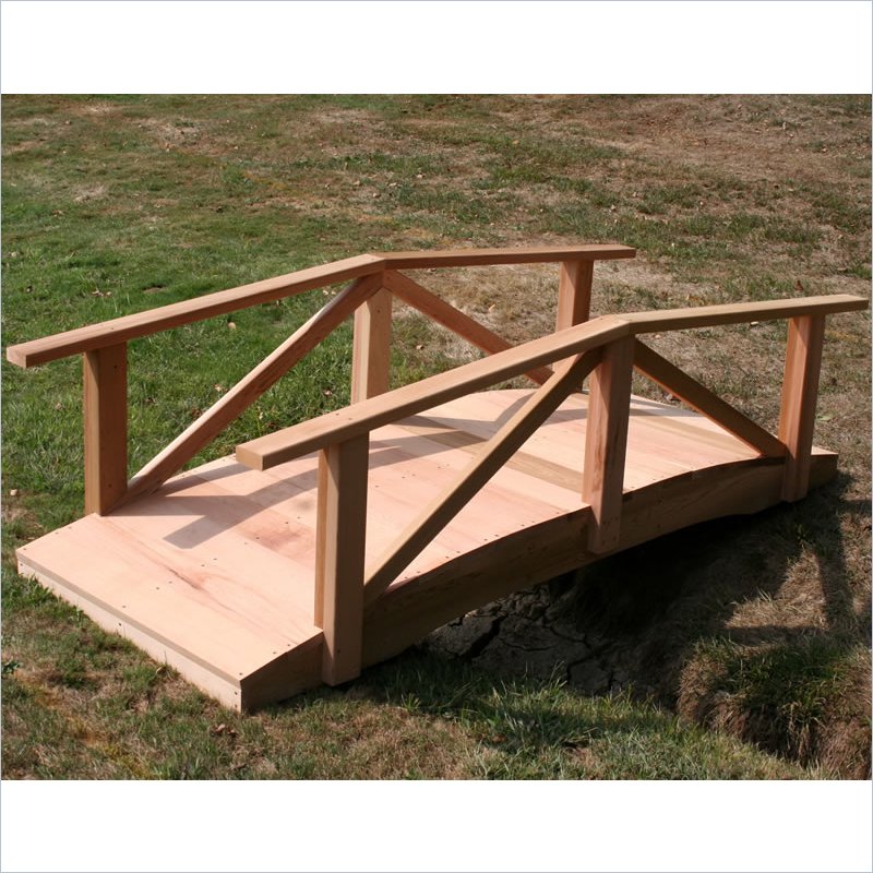 Creekvine Designs 8-Ft Cedar Pearl River Garden Bridge