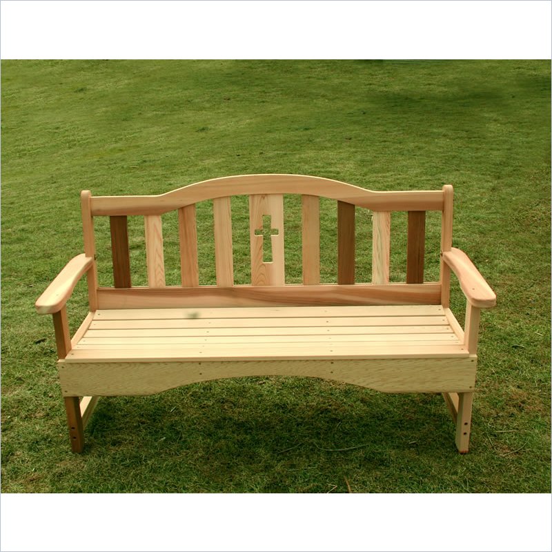Creekvine Designs 6-Ft Cedar Holy Cross Garden Bench