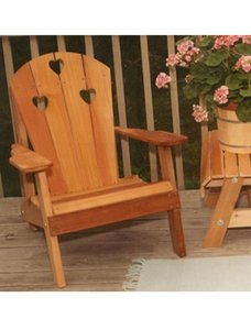 Creekvine Designs Cedar Country Hearts Adirondack Chair