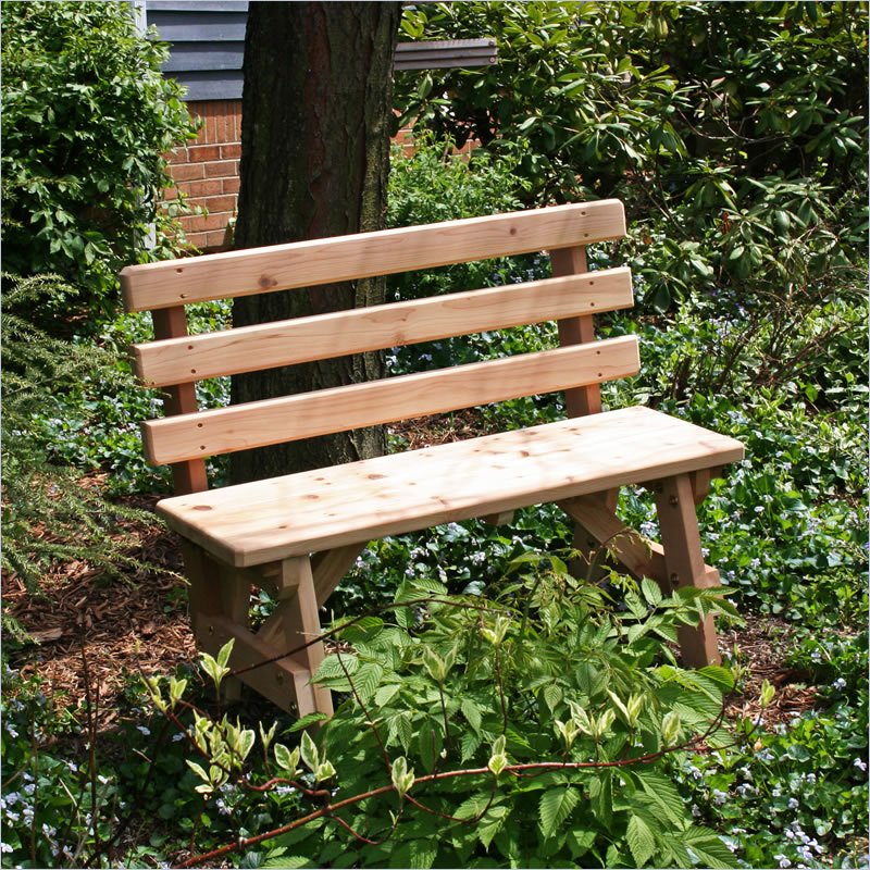 Creekvine Designs Cedar 5-Ft Backed Bench