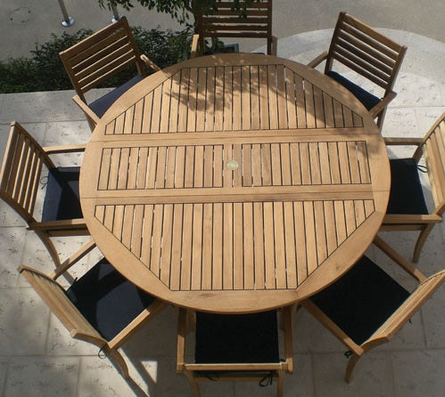 Royal Teak 5'/6' Drop Leaf Table - Round