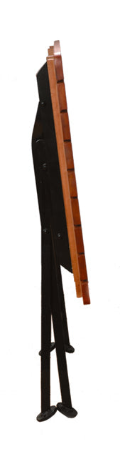 Furniture Designhouse French Cafe Bistro 32" x 72" Rectangular Folding Table - African Teak Wood Slat Top