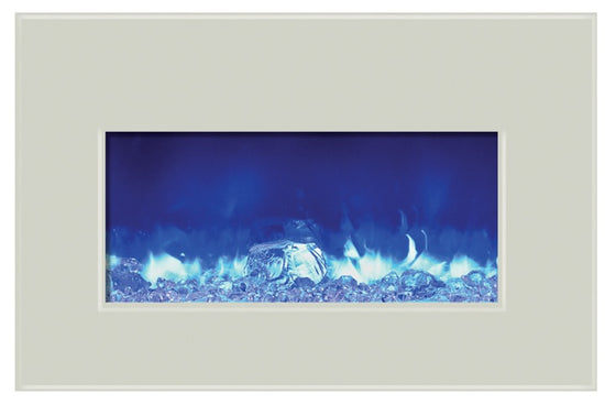 Amantii Insert 30" Electric Fireplace-40" x 26" Black or White Glass Surround