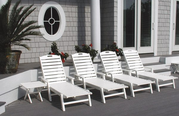 POLYWOOD¨ Nautical Wheeled Chaise with Arms - Stackable