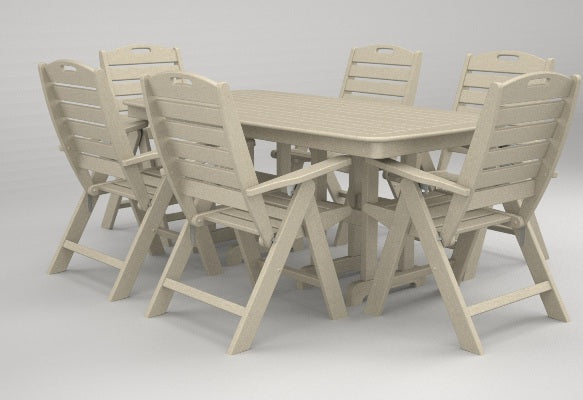 Poly-Wood Nautical 7-Pc. Dining Set in Sand