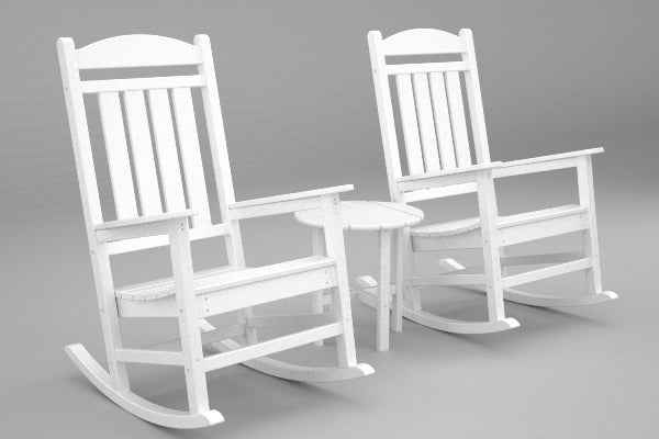 Poly-Wood Presidential 3-Pc. Rocker Set in White