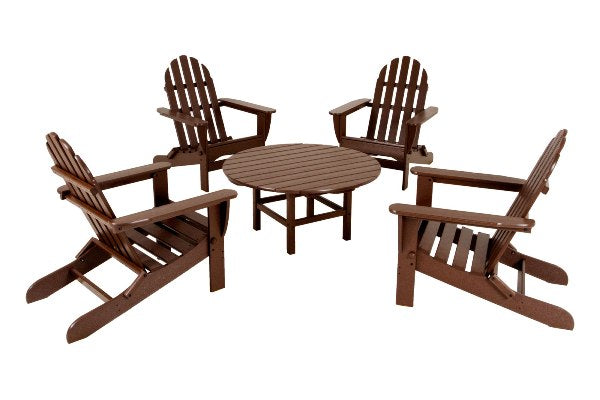 POLYWOOD¨ Classic Adirondack 5-Piece Conversation Group