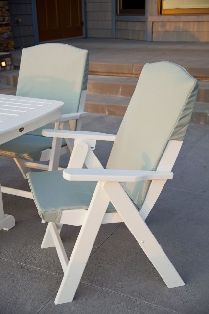 POLYWOOD¨ Nautical 7-Piece Dining Set with Slipcushions