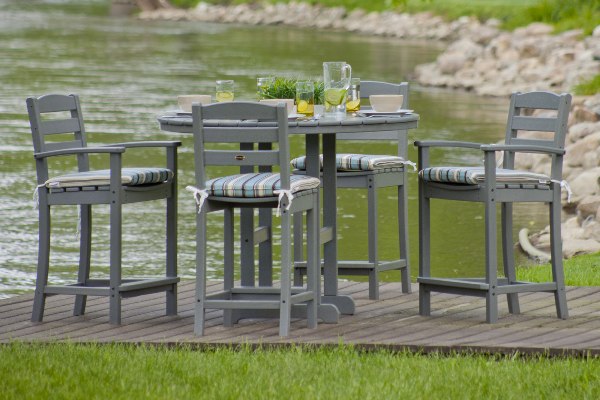POLYWOOD¨ La Casa CafŽ 5-Piece Counter Set with Cushions
