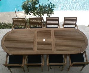 Royal Teak 96/120" Family Expansion Table - Oval