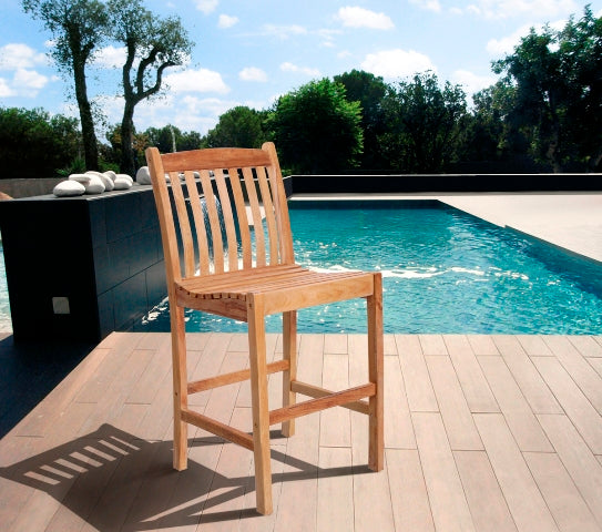 International Home Miami Amazonia Teak Eden 2 pc Teak Barstools