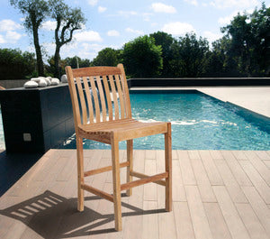International Home Miami Amazonia Teak Eden 2 pc Teak Barstools