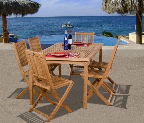 International Home Miami Amazonia Teak Prague 7-pc Teak Dining Set