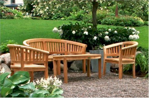 Anderson Teak Curve 4-Piece Conversation Set