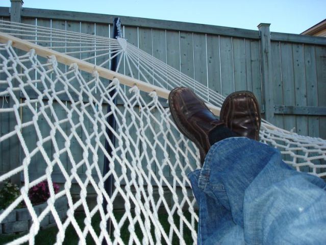 Vivere Cotton Rope Hammock - Double in Natural Rope