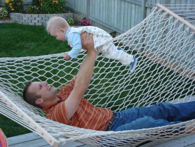 Vivere Cotton Rope Hammock - Double in Natural Rope